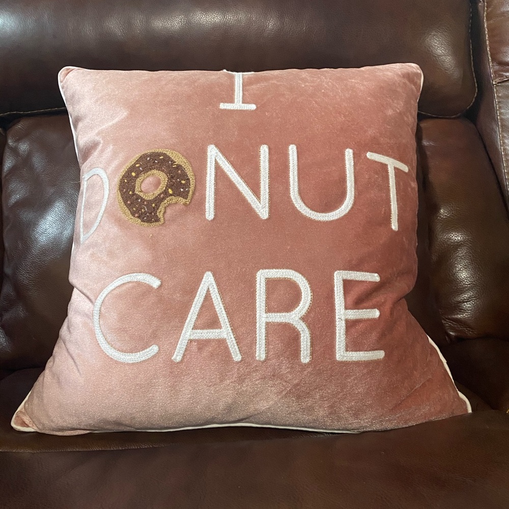 Dark pink velvet pillow